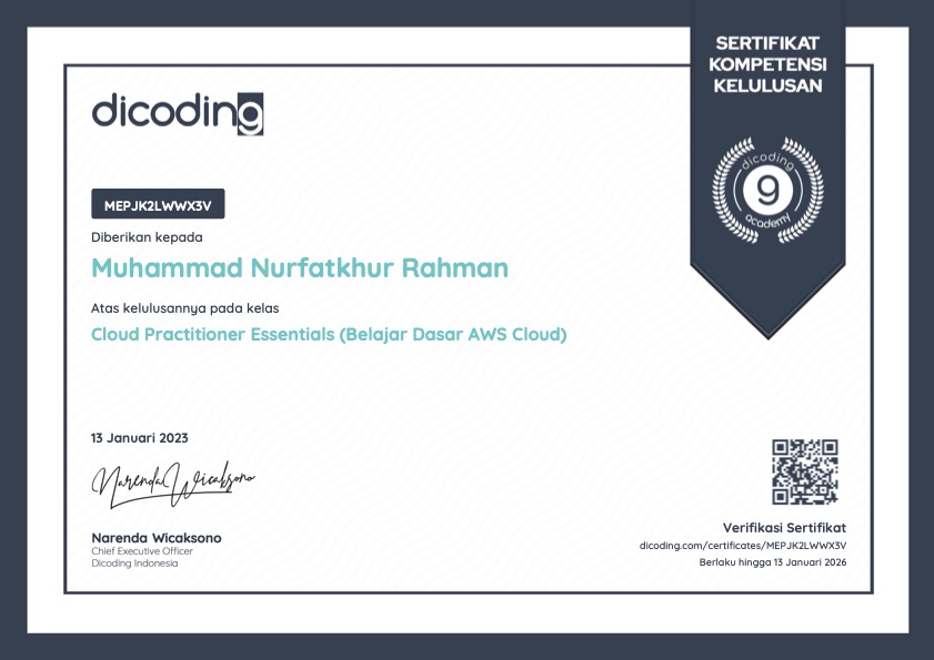 Cloud Practitioner Essentials (Belajar Dasar AWS Cloud)