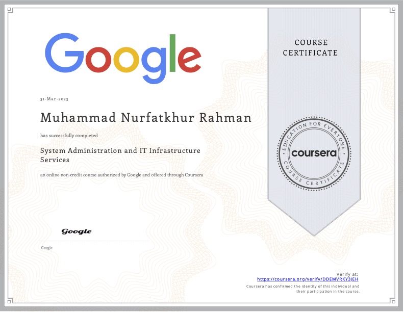 System Administration and IT Infrastructure Services